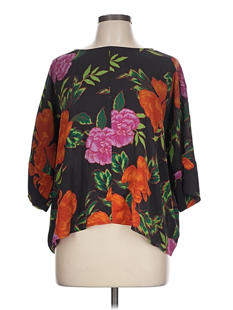 Pre-owned Express 3/4 Sleeve Blouse In Black