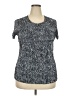Christopher & Banks 100% Polyester Gray Short Sleeve Top Size XXL (estimated) - photo 1