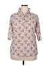 Assorted Brands Floral Ivory 3/4 Sleeve Button-Down Shirt Size XXL - photo 1