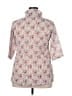 Assorted Brands Floral Ivory 3/4 Sleeve Button-Down Shirt Size XXL - photo 2