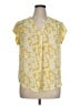 Fun2Fun 100% Polyester Yellow Short Sleeve Blouse Size XL - photo 1
