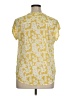 Fun2Fun 100% Polyester Yellow Short Sleeve Blouse Size XL - photo 2