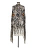 Free People 100% Rayon Gray Pink Kimono One size - photo 2