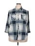 Eden & Olivia Plaid Blue 3/4 Sleeve Blouse Size 2X - photo 1
