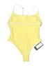 Thalassa Solid Yellow One Piece Swimsuit Size M - photo 1