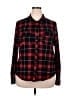 Timing Plaid Red Long Sleeve Blouse Size 2X - photo 1