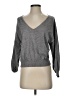 Line & Dot Gray Long Sleeve Top Size S - photo 1