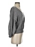 Line & Dot Gray Long Sleeve Top Size S - photo 4