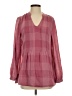 Soft Surroundings Burgundy Long Sleeve Blouse Size S - photo 1