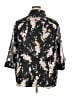 Lauren by Ralph Lauren 100% Cotton Floral Black 3/4 Sleeve Button-Down Shirt Size 3X - photo 2