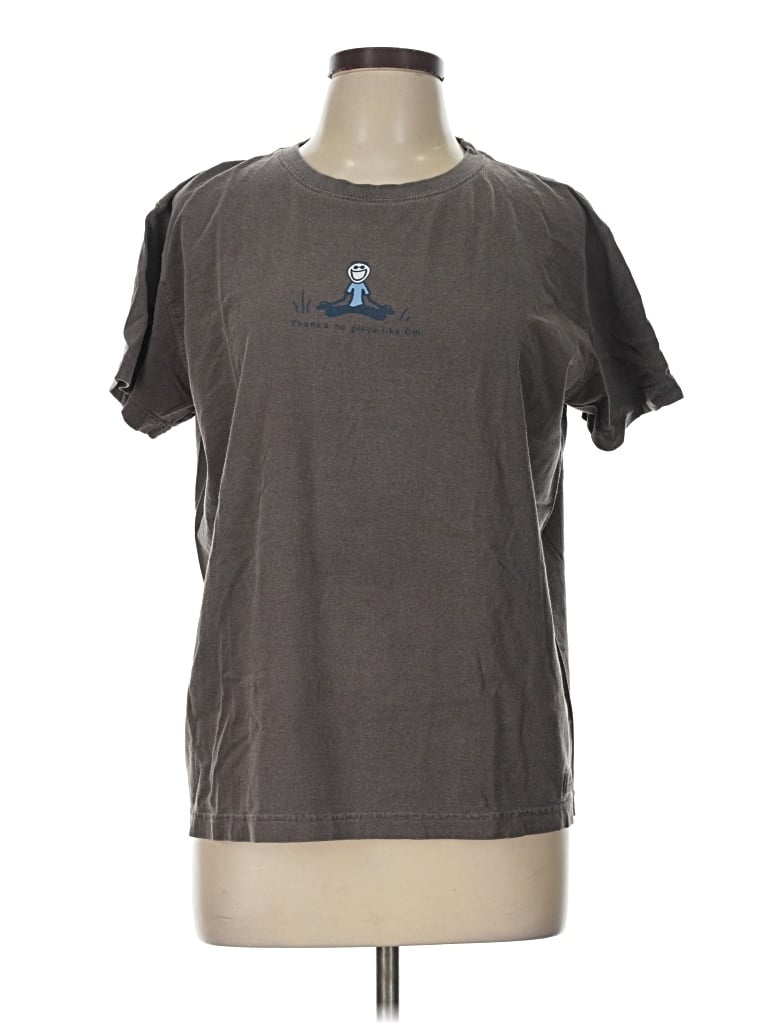 Pre-owned Life Is Good Short Sleeve T-shirt In Gray