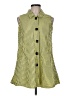 Assorted Brands Stripes Yellow Sleeveless Button-Down Shirt Size M - photo 1