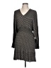 Final Touch 100% Rayon Chevron-herringbone Gray Casual Dress Size L - photo 1