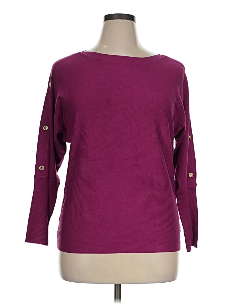 Pre-owned Anne Klein Pullover Sweater In Purple
