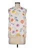 Ann Taylor 100% Polyester White Sleeveless Blouse Size M (petite) - photo 1
