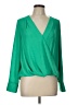 Chelsea28 100% Polyester Green Long Sleeve Blouse Size L - photo 1