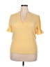 Torrid Yellow Short Sleeve Top Size 2X Plus (2) - photo 1