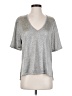 Pilcro Metallic Silver Short Sleeve T-Shirt Size S - photo 1
