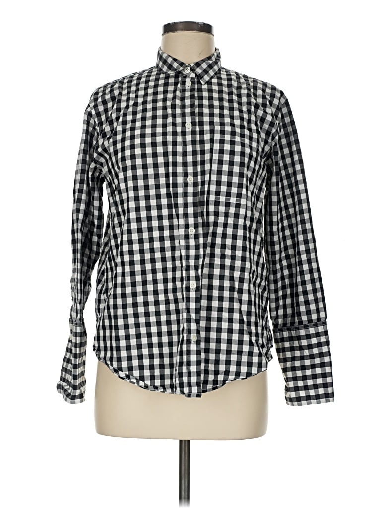 Pre-owned Jcrew Long Sleeve Button Down Shirt In Black