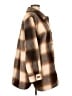Old Navy 100% Polyester Plaid Brown Coat Size L - photo 4