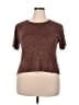 misook Brown Short Sleeve Top Size XXL - photo 1