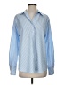 Tamara H. 100% Polyester Stripes Blue Long Sleeve Blouse Size S - photo 1