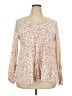 Torrid Pink Long Sleeve Blouse Size 2X Plus (2) - photo 1