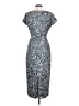 Mac Duggal 100% Polyester Metallic Silver Cocktail Dress Size 4 - photo 2