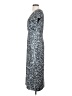 Mac Duggal 100% Polyester Metallic Silver Cocktail Dress Size 4 - photo 5