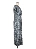 Mac Duggal 100% Polyester Metallic Silver Cocktail Dress Size 4 - photo 4