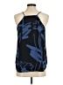 Ann Taylor LOFT 100% Polyester Blue Sleeveless Blouse Size Med Petite - photo 2