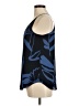Ann Taylor LOFT 100% Polyester Blue Sleeveless Blouse Size Med Petite - photo 5