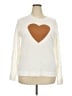 J.Crew Factory Store 100% Cotton Hearts Ivory Pullover Sweater Size 2X - photo 1