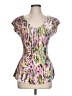 Milano 100% Polyester Pink Short Sleeve Blouse Size L - photo 1