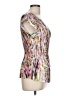 Milano 100% Polyester Pink Short Sleeve Blouse Size L - photo 4