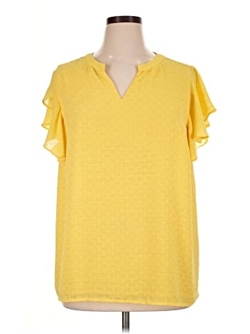Skies Are Blue Short Sleeve Blouse (view 1)