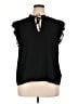 Lands' End 100% Polyester Black Sleeveless Blouse Size 14 - 16 - photo 1