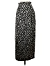 Doncaster Collection 100% Silk Animal Print Black Silk Skirt Size 4 - photo 1