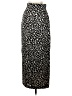 Doncaster Collection 100% Silk Animal Print Black Silk Skirt Size 4 - photo 2