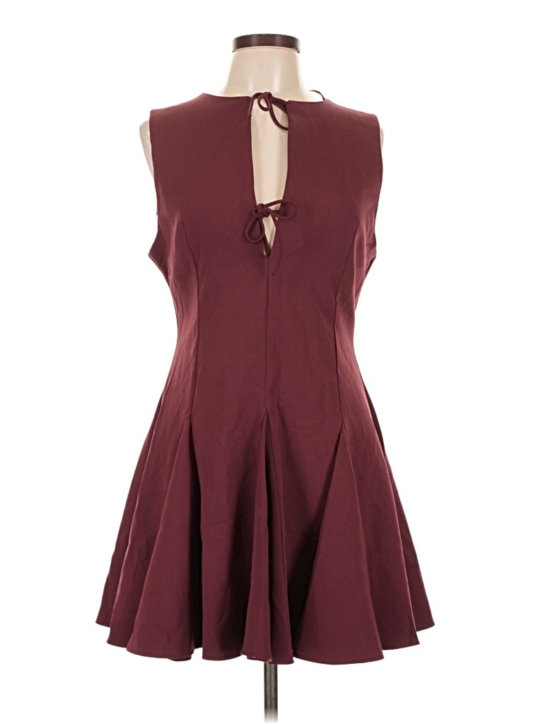 Pre-owned Zara Cocktail Dress In Burgundy