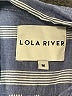 Lola River Stripes Blue Long Sleeve Button-Down Shirt Size M - photo 7