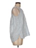 Cynthia Rowley TJX 100% Linen Silver Sleeveless Top Size M - photo 4