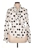 H&M Polka Dots Ivory Long Sleeve Blouse Size 14 - photo 1