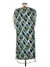 Merona 100% Polyester Print Blue Casual Dress Size L - photo 2