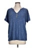 Cupshe Blue Short Sleeve Top Size L - photo 1
