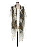 Woven Heart 100% Polyester Silver Blue Kimono One size - photo 1
