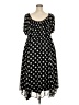 Torrid 100% Polyester Polka Dots Black Casual Dress Size 3X Plus (3) - photo 2