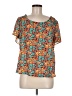 Pleione 100% Polyester Orange Short Sleeve Blouse Size M - photo 1