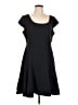 Ann Taylor LOFT Solid Black Casual Dress Size 12 - photo 1