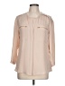 Theory 100% Silk Tan Long Sleeve Silk Top Size L - photo 1